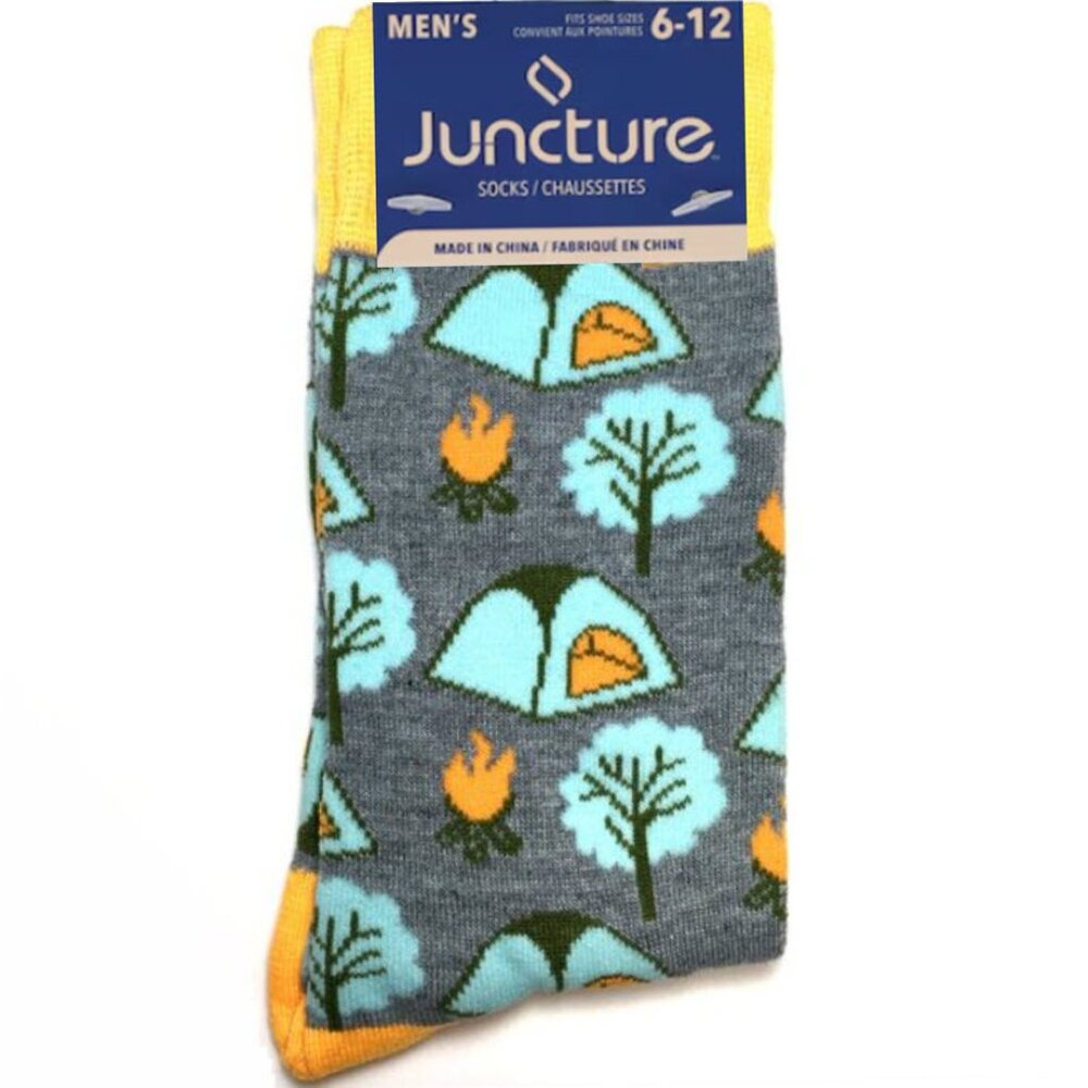 Mens Fun Camping Socks - Picture 1 of 1